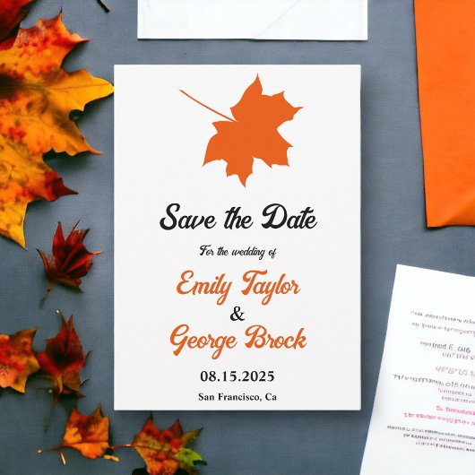 Elegant Boho Herbstlaubs Rustikale Blumenhochzeit Save The Date