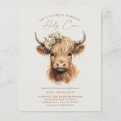 Elegant Boho Highland Cow Brautparty (Vorderseite)