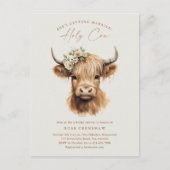 Elegant Boho Highland Cow Brautparty Postkarte (Vorderseite)
