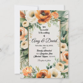 Elegant Boho Hochzeitsinvit Einladung