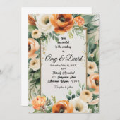 Elegant Boho Hochzeitsinvit Einladung (Vorne/Hinten)