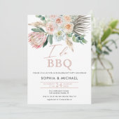 Elegant Boho I. macht GRILLEN Engagement Party Einladung (Stehend Vorderseite)