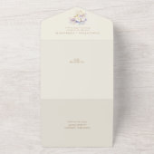 Elegant Boho Iris Hochzeit in einer Einladung (Außenbereich)