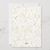 Elegant Boho Ivory Floral Wreath Foto Weihnachten (Rückseite)