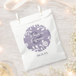 Elegant Boho Lavender Floral Personalisiert Weddin Geschenktütchen