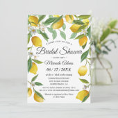 Elegant Boho Lemon Summer Brautparty Einladung (Stehend Vorderseite)