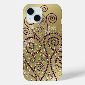 Elegant Boho Lila Boho Deko Artistic Spiral Dots Case-Mate iPhone Hülle