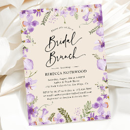 Elegant Boho Lila Bridal Brunch Einladung