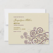 Elegant Boho Lila Spirals Ethnischer Erwachsener G Save The Date (Vorderseite)