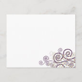 Elegant Boho Lila Spirals Hochzeit Dankeschön Kart Mitteilungskarte (Rückseite)