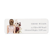 Elegant Boho Lilac Wedding Gown Bride Label (Vorne)