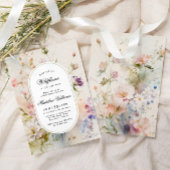 Elegant Boho Little Wildblume Baby Shower Einladung