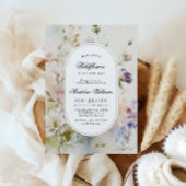 Elegant Boho Little Wildblume Baby Shower Einladung