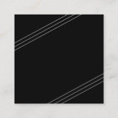 Elegant Boho Minimalist Black & White Wedding Begleitkarte (Rückseite)