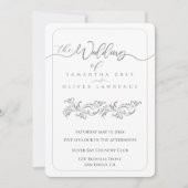 Elegant Boho Minimalist Wedding Invitation Einladung (Vorderseite)