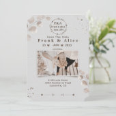 Elegant Boho Modern Save the Date (Stehend Vorderseite)