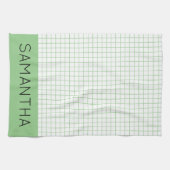 Elegant Boho Monogram Feminine Script Name Geschirrtuch (Horizontal)