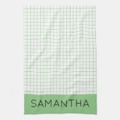 Elegant Boho Monogram Feminine Script Name Geschirrtuch (Vertikal)