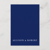 Elegant Boho Navy Floral Wedding Begleitkarte (Rückseite)