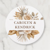 Elegant Boho Neutral Floral Vielen Dank für Ihre H Geschenkanhänger (Vorderseite)