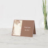 Elegant Boho Neutral Wedding Single Gästekarte Dankeskarte (Vorderseite)