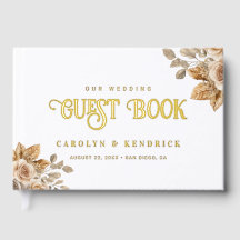 Elegant Boho neutrale florale Accents Wedding Gold