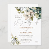 Elegant Boho Niedliche Wildblume Hochzeitskarte Fl (Vorne/Hinten)