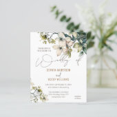 Elegant Boho Niedliche Wildblume Hochzeitskarte Fl (Stehend Vorderseite)