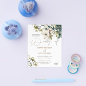 Elegant Boho Niedliche Wildblume Hochzeitskarte Fl Flyer (Einzeln)