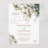 Elegant Boho Niedliche Wildblume Hochzeitskarte Fl Postkarte (Vorderseite)