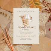 Elegant Boho Pampas Grass Baby Shower Einladung