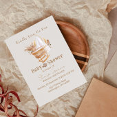 Elegant Boho Pampas Grass Baby Shower Einladung