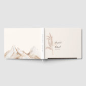 Elegant Boho Pampas Grass Moderne Hochzeit Gästebuch (Voll)