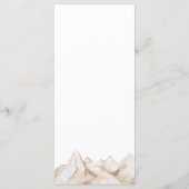 Elegant Boho Pampas Grass Moderne Hochzeit Menükarte (Rückseite)