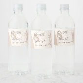 Elegant Boho Pampas Grass Moderne Hochzeit Wasserflaschenetikett (Flaschen)