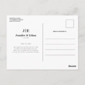Elegant Boho Pansy Botanical Save the Date Postkarte (Rückseite)