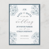 Elegant Boho Pansy Botanical Save the Date Postkarte (Vorderseite)