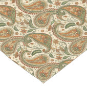Elegant Boho Pastel Earthy Paisley Swirl Design Großer Tischläufer (Ecke)