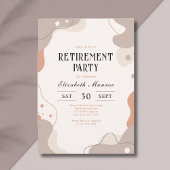 Elegant Boho Pastel Retirement Party Einladung