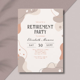 Elegant Boho Pastel Retirement Party Einladung