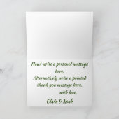 Elegant Boho Pink Blume geklappt Dankeschön Karte (Innenseite)