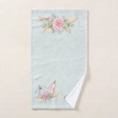 Elegant Boho Pumpkin Pampas Gras Personalisiert Badhandtuch Set (Handtuch)