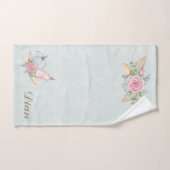 Elegant Boho Pumpkin Pampas Gras Personalisiert Badhandtuch Set (Handtuch)