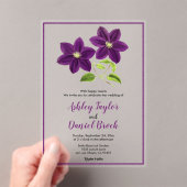 Elegant Boho Purple Flowers Summer Floral Wedding Acryleinladungen (Insitu (Handheld))