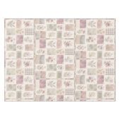 Elegant Boho Purple Quilt Floral Patchwork Pattern Tischdecke (Vorderseite (Horizontal))