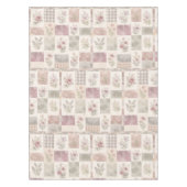 Elegant Boho Purple Quilt Floral Patchwork Pattern Tischdecke (Vorderseite)