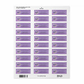 Elegant Boho Purple Violets Floral Return Address (Vorne)