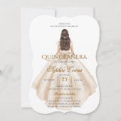 Elegant Boho Quinceanera Princess Einladung (Vorderseite)