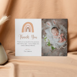 Elegant Boho Rainbow Baby Shower Danke Karte