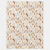Elegant Boho Rainbow Throw Warm Artistic Touch Fleecedecke (Vorderseite)